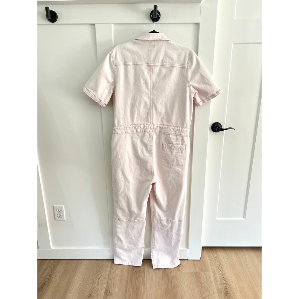 Faherty Blythe Cotton Pink Jumpsuit Coveralls Women's Size Medium - Picture 4 of 10
